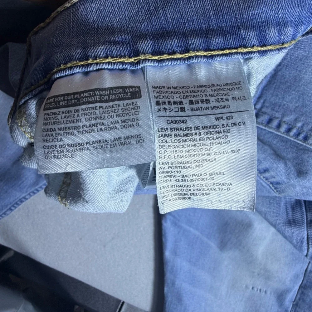 Levis 511 Slim Fit Jeans Mens 38x30 Medium Wash Blue Denim Stretch 04511-1907